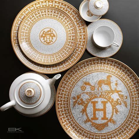 hermes glass|hermes tableware collection.